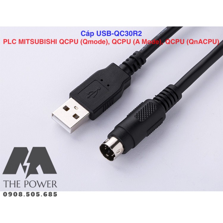 Cáp lập trình PLC Mitsubishi USB-QC30R2 cho dòng PLC MITSUBISHI MELSEQ Q