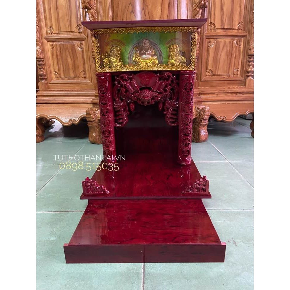 Bàn thờ thần tài ông địa có hộp đèn - Đồ Gỗ Vinh