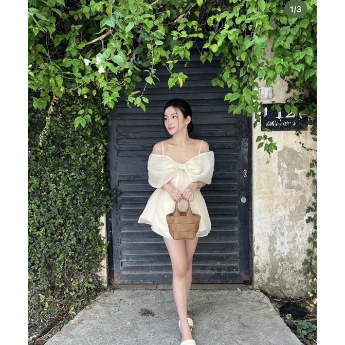 SET ÁO NƠ   + QUẦN SHORT TRẮNG