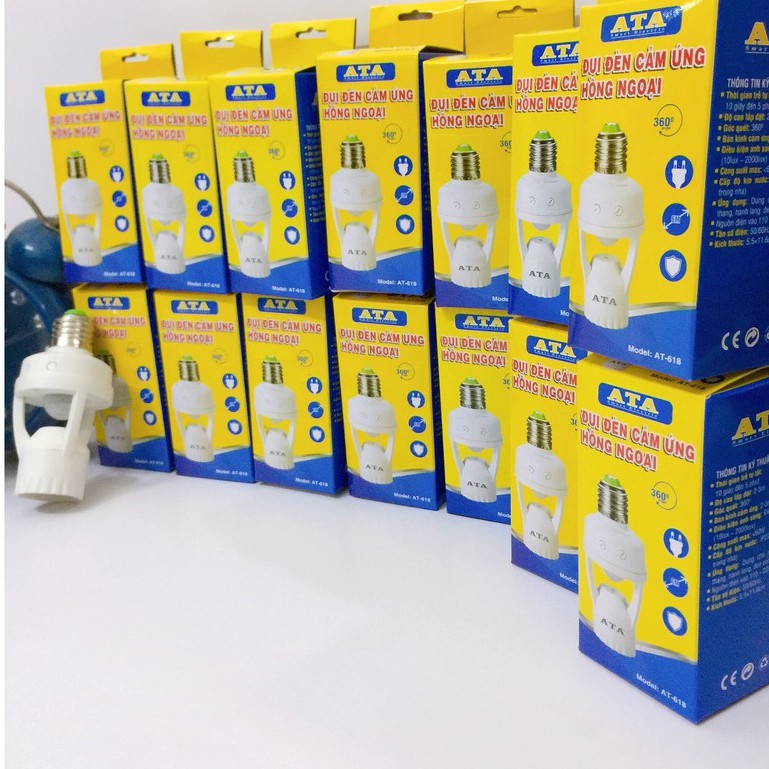 Đui đèn cảm ứng ATA AT-618-Hàng chính hãng bảo hành 12 tháng