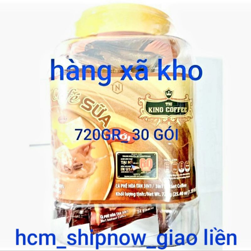 Cà phê king cà phê sữa hòa tan 3in1 - 30 gói x 24gr,.hsd :4_2025