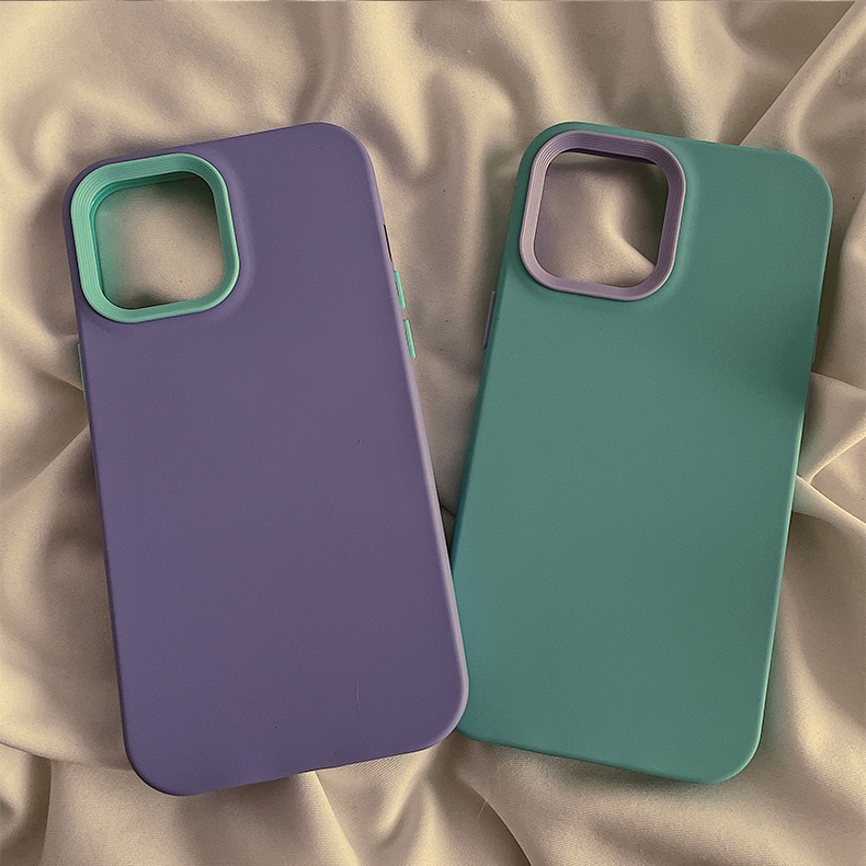 Ốp Điện Thoại for iPhone 15 Pro Max Silicone 3 Trong 1pc acrylic màu trơn có khung bảo vệ camera Cho for iPhone 14 13 Pro Max 13 12 Pro Max 12 12 Pro 11 Pro Max X XS XR XS Max