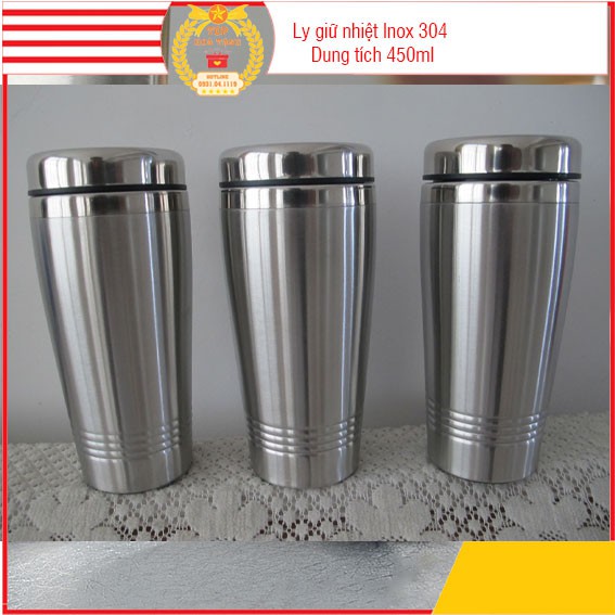 Cốc đựng coffee | Ly giữ nhiệt 450ml 3 lớp Inox 304 giữ lạnh lên đến 4 - 6h thích hợp đựng trà cafe mang đi