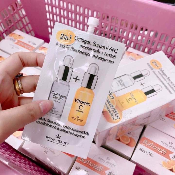 Serum Collagen + vit C - serum cung cấp collagen tái tạo da + làm sáng da 2in1