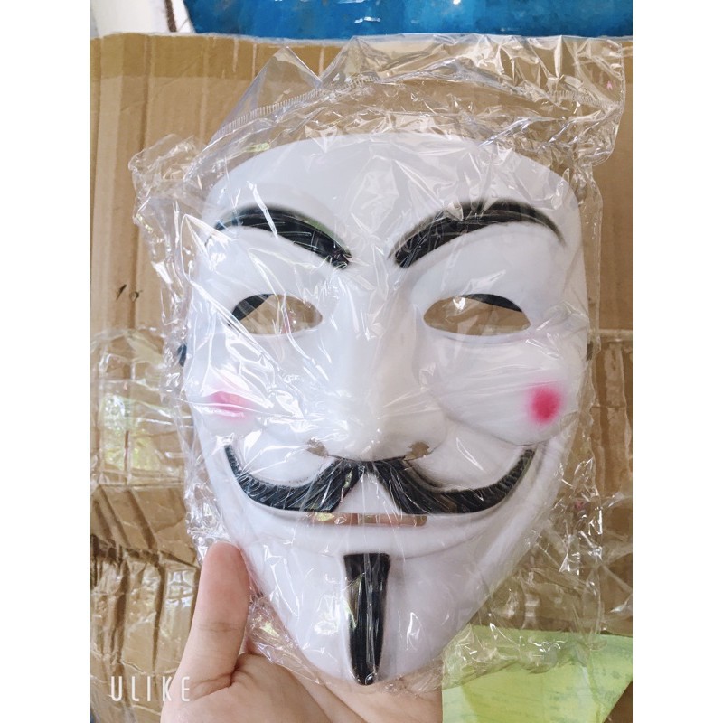 MẶT NẠ HACKER ANONYMOUS CỰC CHẤT - MÀU TRẮNG