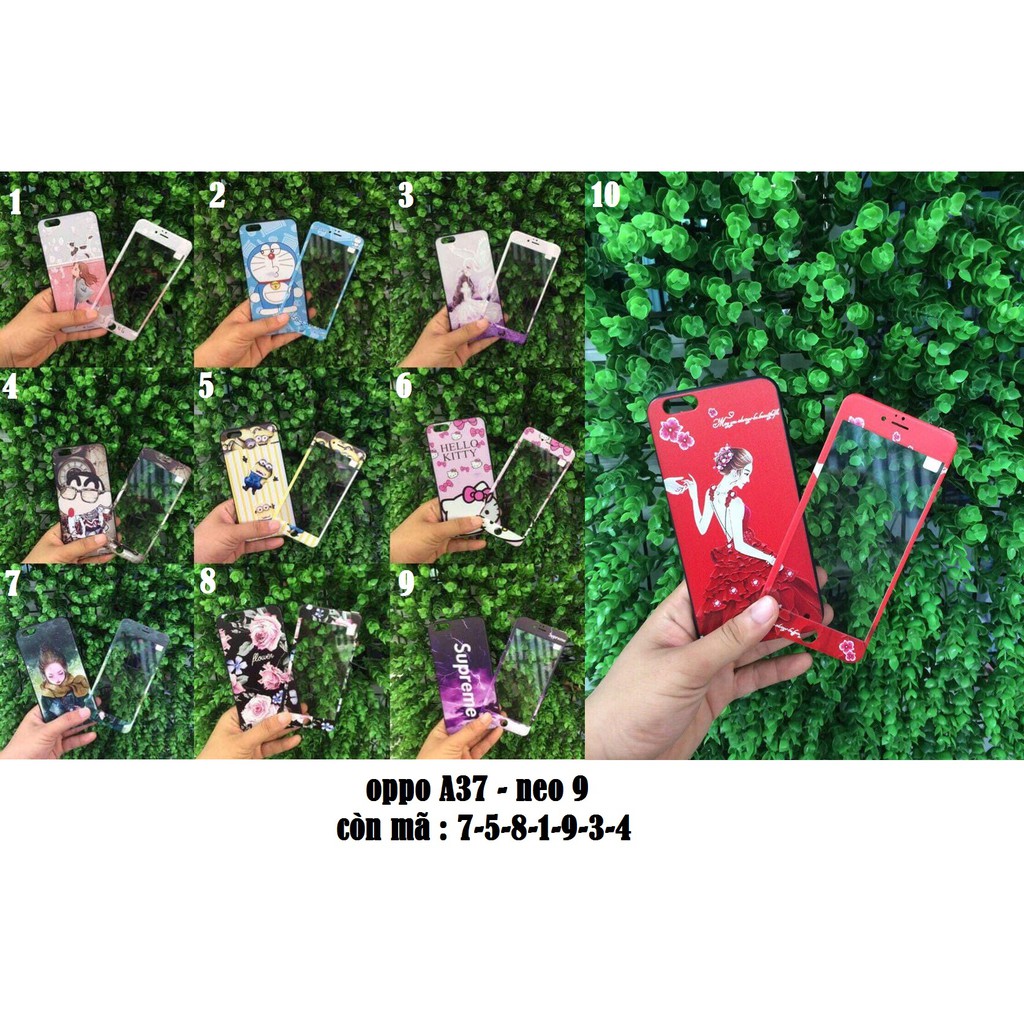 Ốp lưng Oppo A37 / Neo 9 kèm kính tặng thêm nhẫn đỡ xem phim