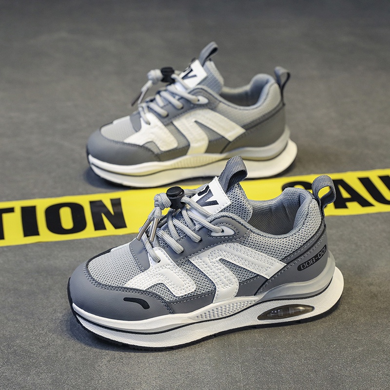 Giày Sneaker Đế Dày Phối Lưới Thoáng Khí Thời Trang Mùa Hè 2022 Cho Bé 5-18 Tuổi Size 30-38