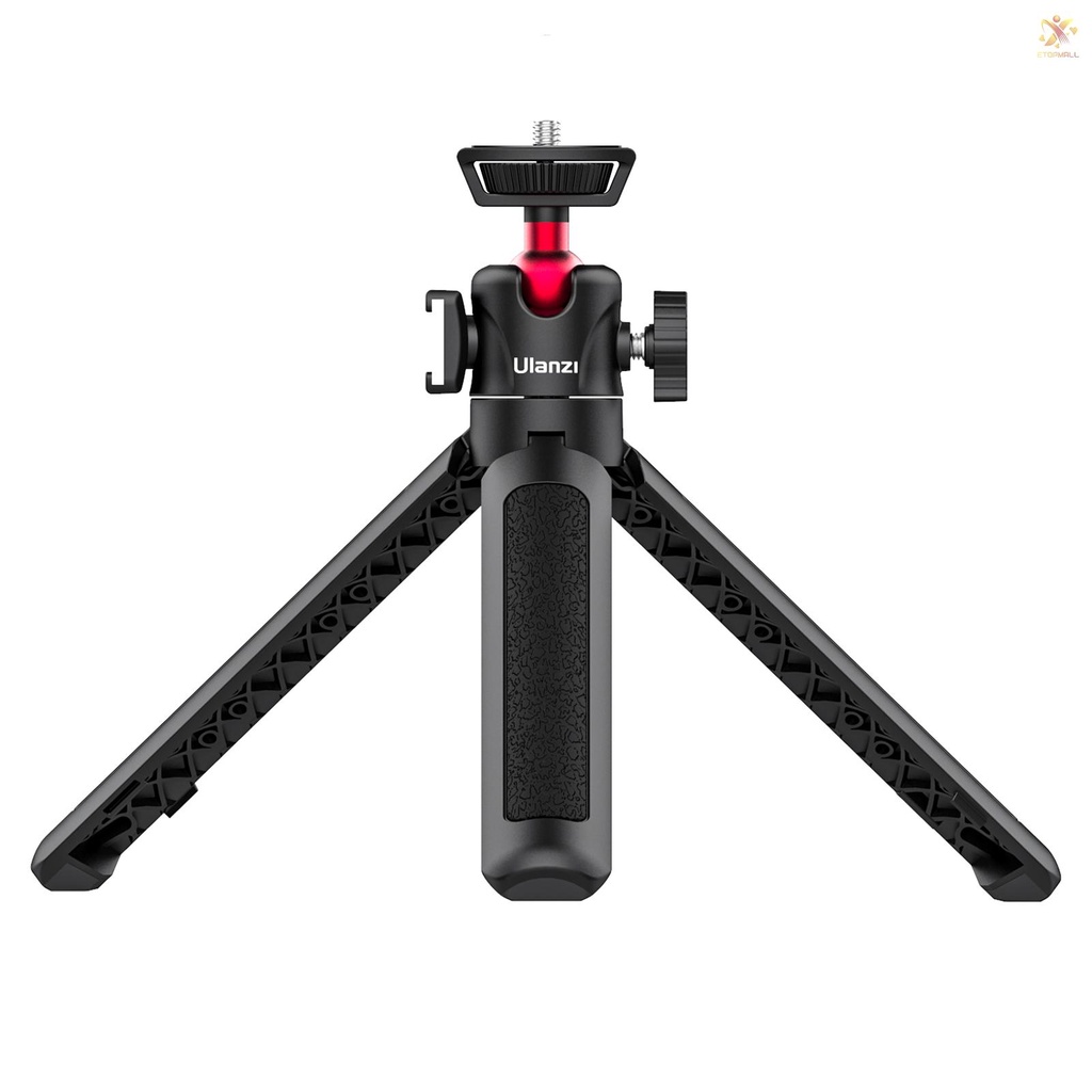 ET Ulanzi MT-16 Extendable Selfie Stick Tripod 4-Section 44cm/17.3in 2KG Payload with 360° Swivel Ball Head Cold Shoe Universal 1/4 Screw for Phone Camera Microphone LED Light Mounting