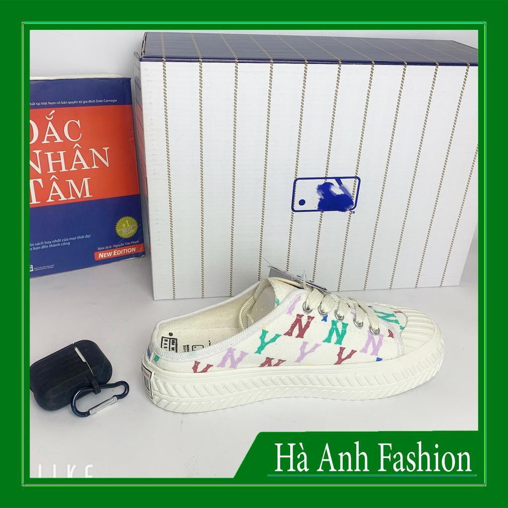 [ Hot trend- Hàng Trung ] Giày Sục NY, Đạp Gót, Giày Sục 𝐌𝐋𝐁 NY trắng Độn đế mới nhất 2021 | BigBuy360 - bigbuy360.vn