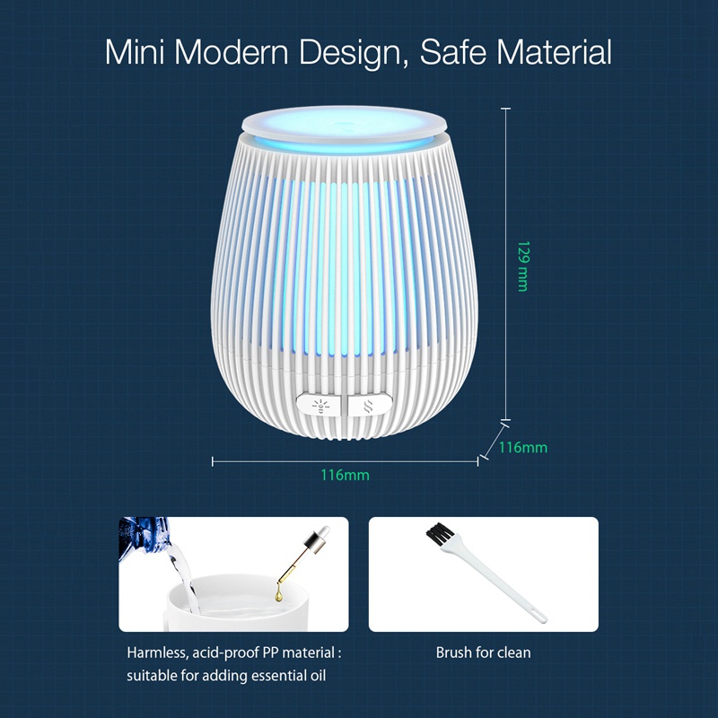 Máy Phun Sương Tạo Ẩm Mini Sạc Usb Có Đèn Led Tiện Dụng