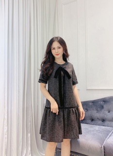 Váy dạ cổ nơ