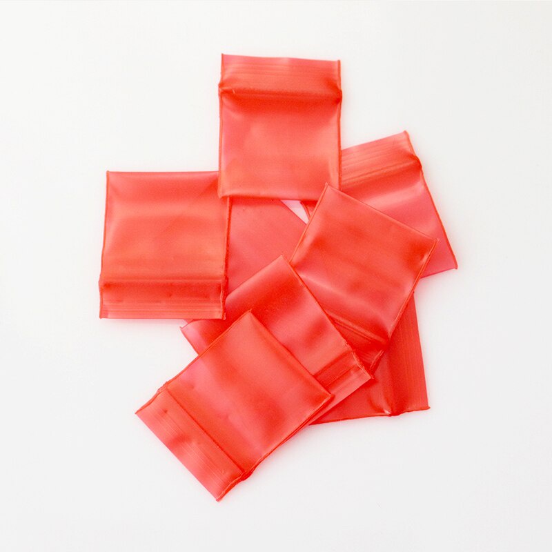 Gói 100c túi zip mini màu đỏ chọn size
