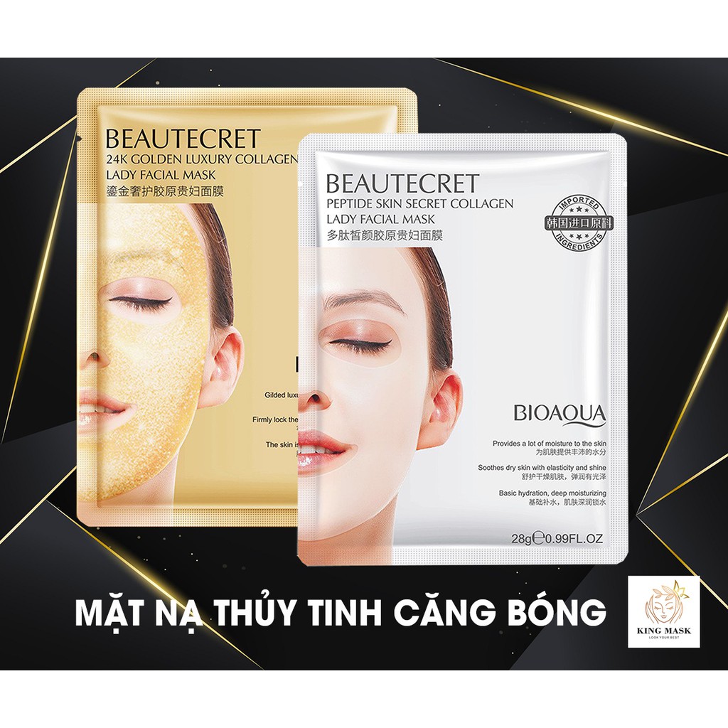 Mặt Nạ Thủy Tinh Bioaqua Collagen Căng Bóng