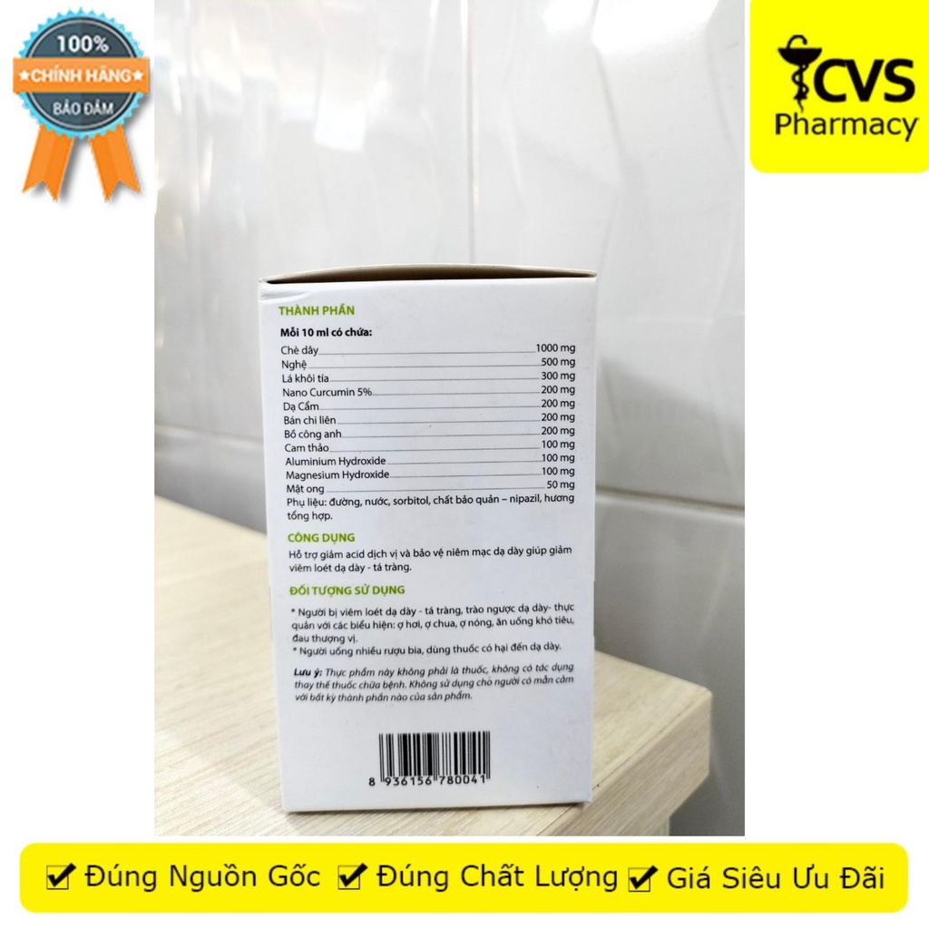 DH Curcumin - Gói uống giảm aicd dịch vị, giảm đau loét dạ dày tá tràng - Hộp 20 gói - CVS Pharmacy