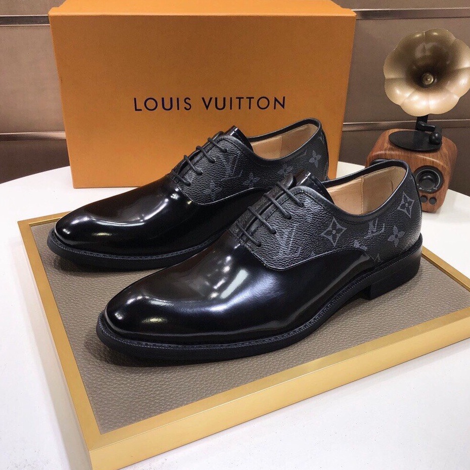 Giày Tây Louis Vuit.ion Sepatu Pantofel Pria