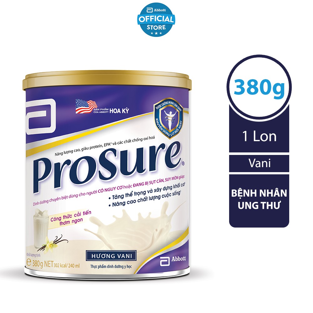 Sữa bột dành cho người bị ung thư Prosure Abbott 380g