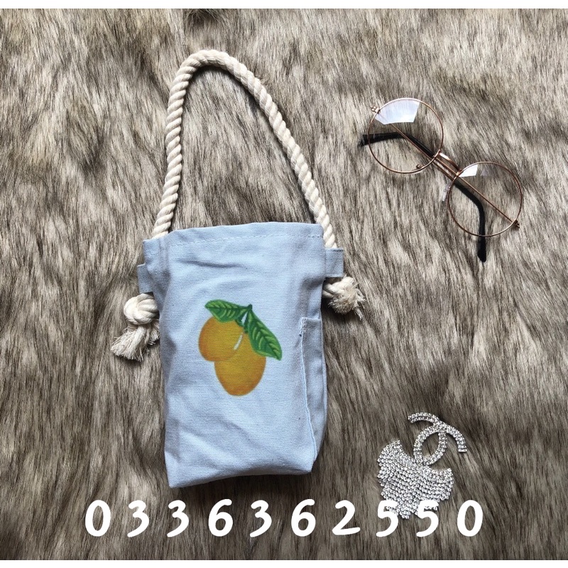 TÚI BÌNH NƯỚC, LY NƯỚC VẢI CANVAS MÀU CANH IN HÌNH BOTTLE BAG, CUP BAG