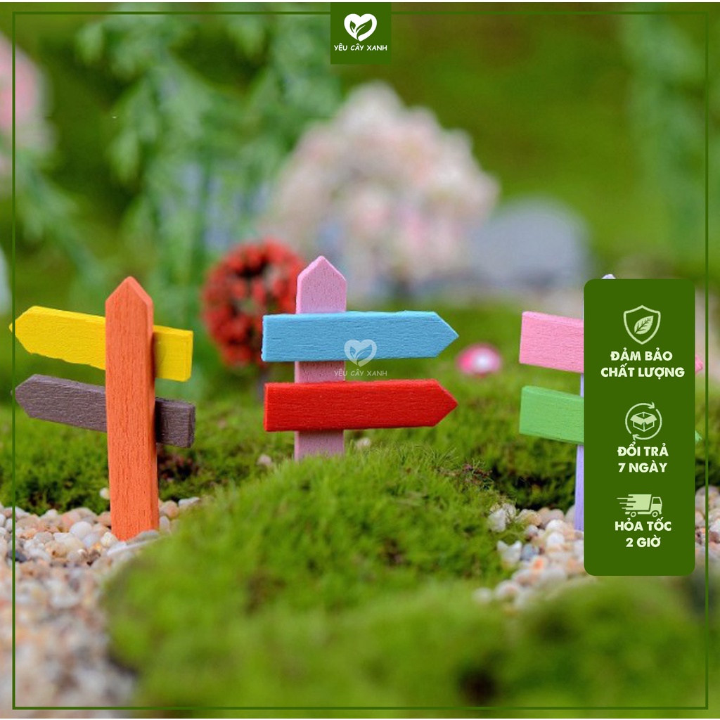 Phụ Kiện Biển Chỉ Đường Trang Trí Tiểu Cảnh Terrarium, Đồ handmade