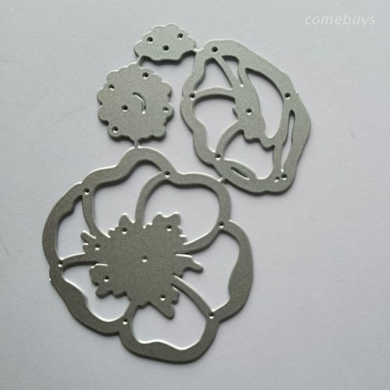Khuôn Cắt Giấy Làm Từ Kim Loại Hình Hoa 3d Trang Trí Scrapbook