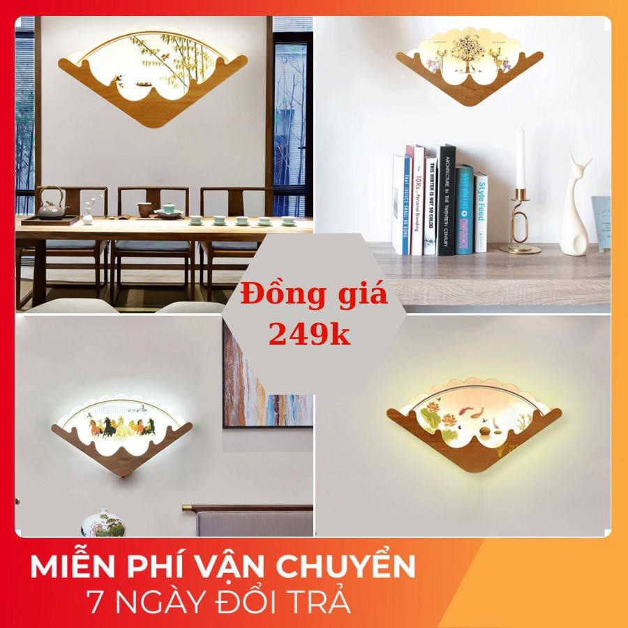 ( Bảo hành 12 tháng) Đèn led treo tường, đèn gắn tường hình quạt trang trí phòng khách, cầu thang hiện đại