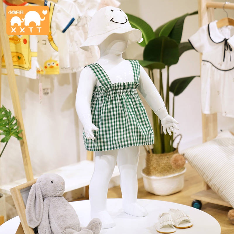 Bộ Trang Phục Hai Mảnh Gồm Áo Và Váy Hai Dây Bằng Cotton Màu Trơn Dành Cho Bé Gái 6-9 Tháng