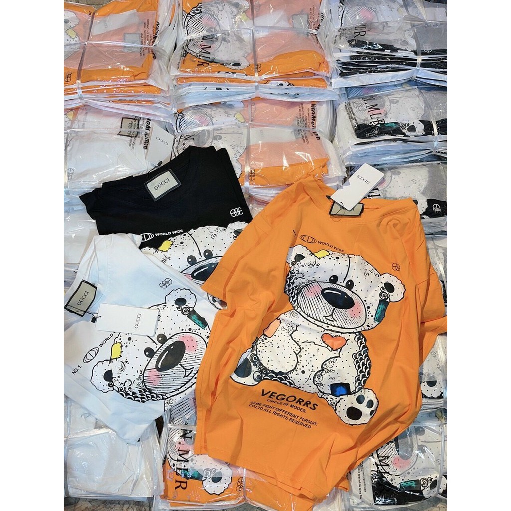 [Mã FAMAYWA giảm 10K đơn 50K] ÁO PHÔNG TAY LỠ DÁNG THỤNG IN HÌNH GẤU CAM | BigBuy360 - bigbuy360.vn