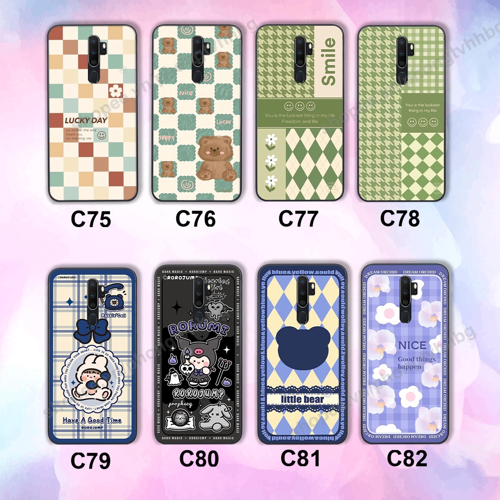 Ốp lưng Oppo A5 2020 / A9 2020 trái tim gấu thể thao , smile mặt cười cực cute