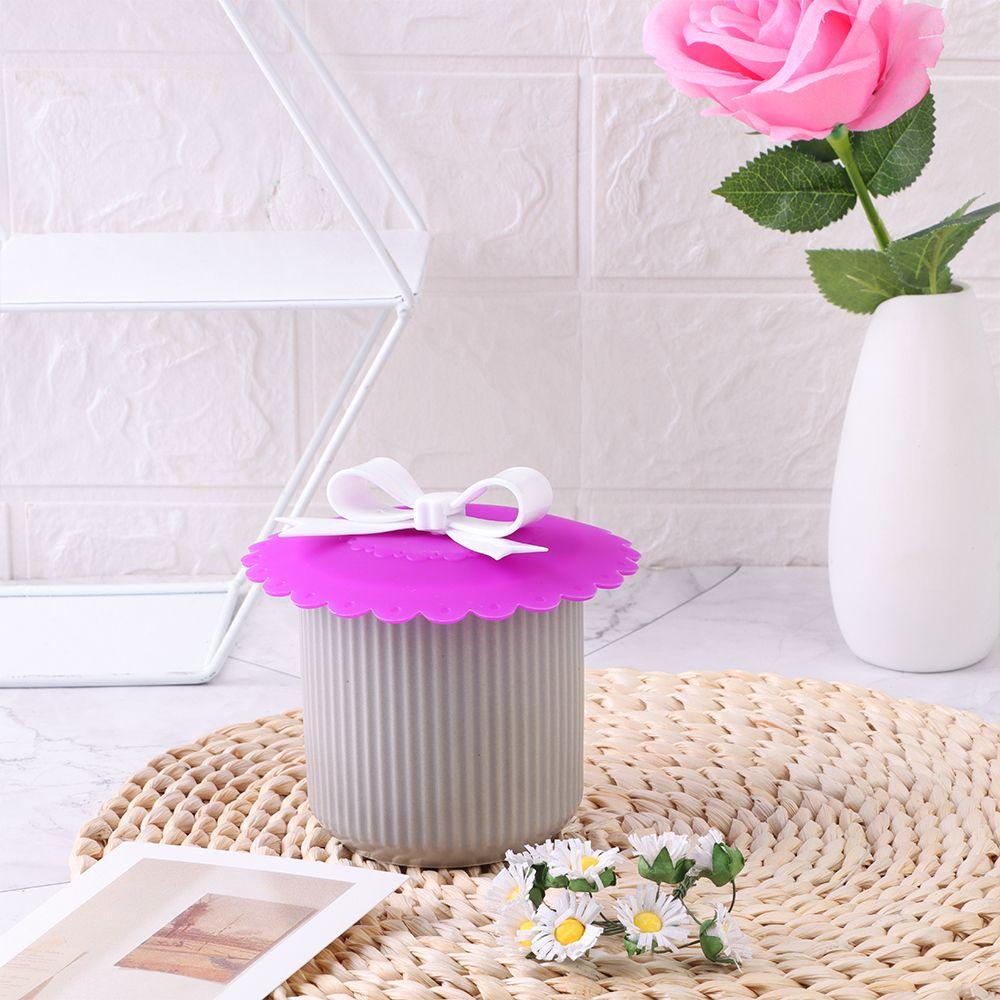 KUNHEV Nắp Cốc Uống Nước Có Thể Tái Sử Dụng Phối Ren Hoa Mẫu Đơn Dễ Thương