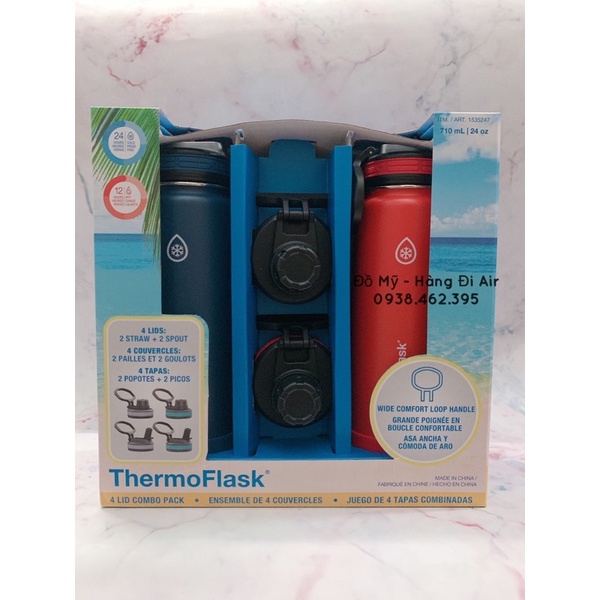 Bình ThermoFlask 2 nắp 710ml