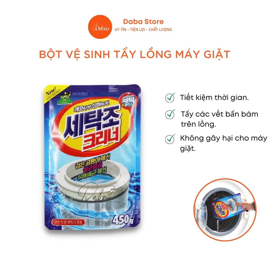 Tẩy lồng máy giặt bột vệ sinh tẩy lồng máy giặt tiện lợi(Túi 450g)