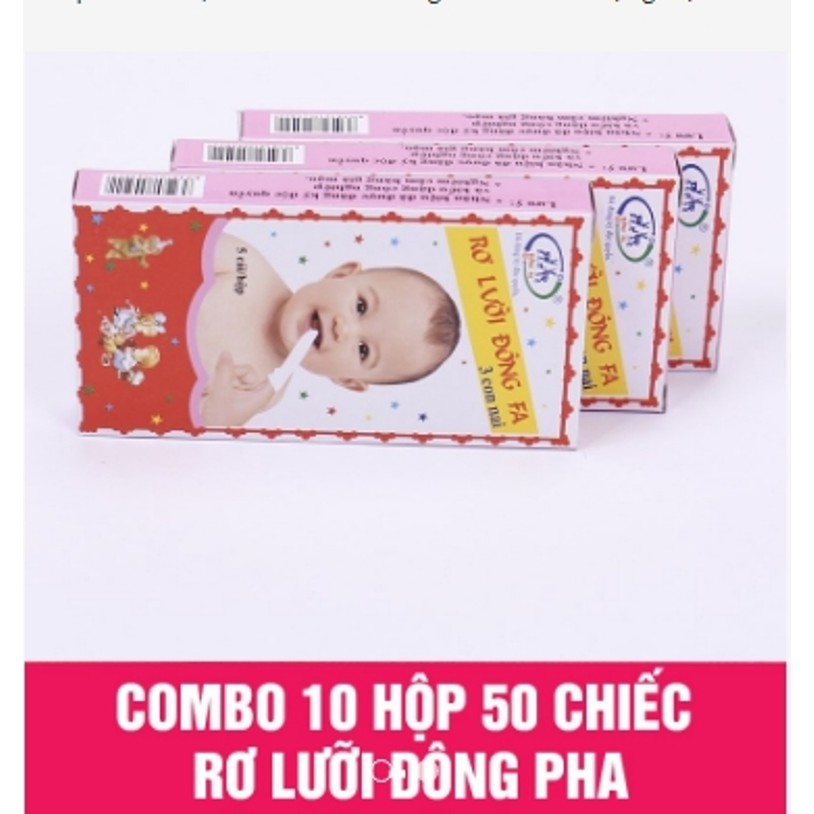 Rơ lưỡi, gạc tưa lưỡi Đông Pha (Gói 10 hộp 50 chiếc)