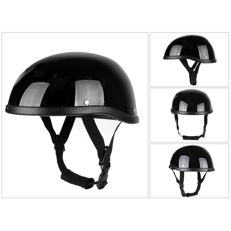 57-62cm Mũ bảo hiểm xe máy bằng nhựa ABS cho harley Motorcross Capacete Mũ bảo hiểm nửa đầu Retro Mờ sáng Đen