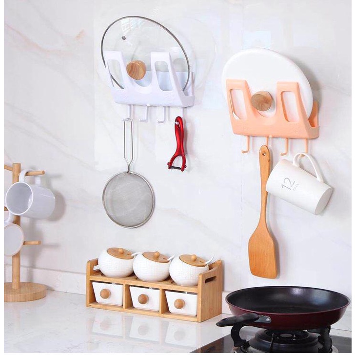Giá Để Nắp Nồi Tường / Giá Bếp Đa Năng
