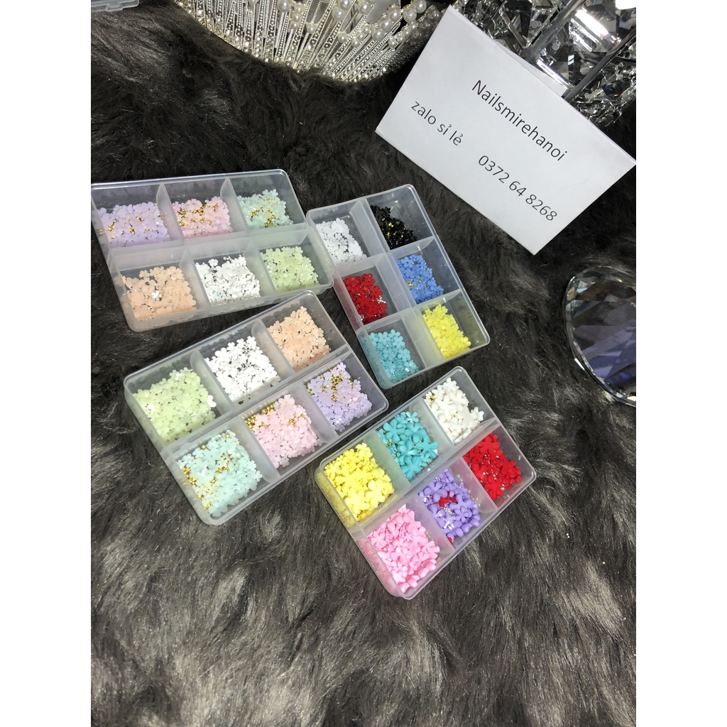 khay hoa nhí mix màu 6 ô ( miễn ship )