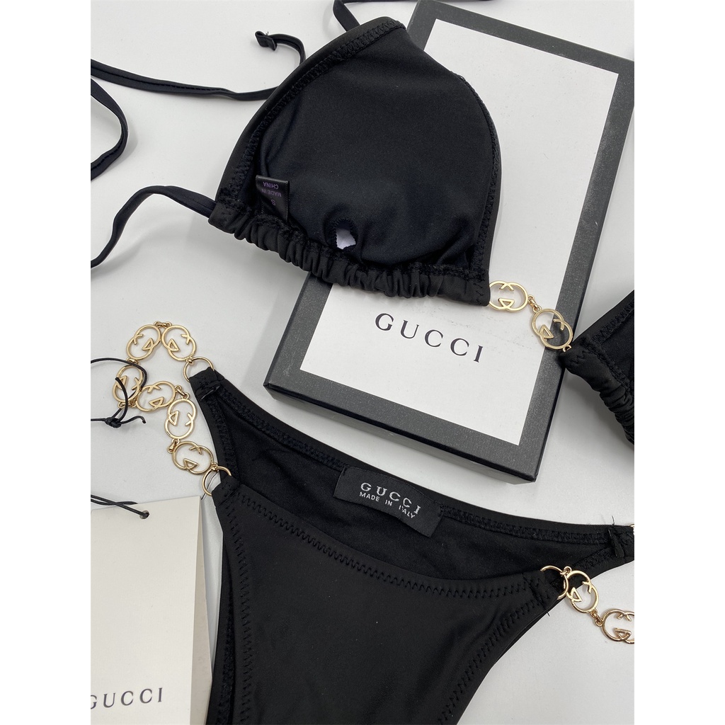 Bộ bikini jersey Dây Xích Metel Mới Với Đôi G Không Hộp