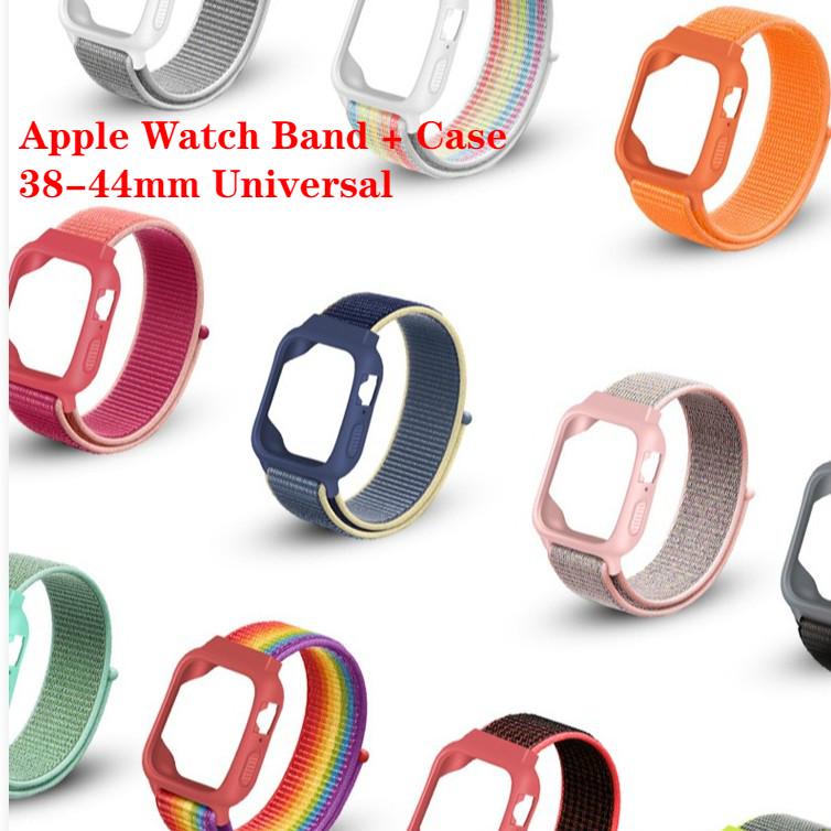 Dây Đeo Và Ốp Bảo Vệ Đồng Hồ Thông Minh Apple Watch Series 6 5 4 3 2 1 Kích Thước 38-44mm