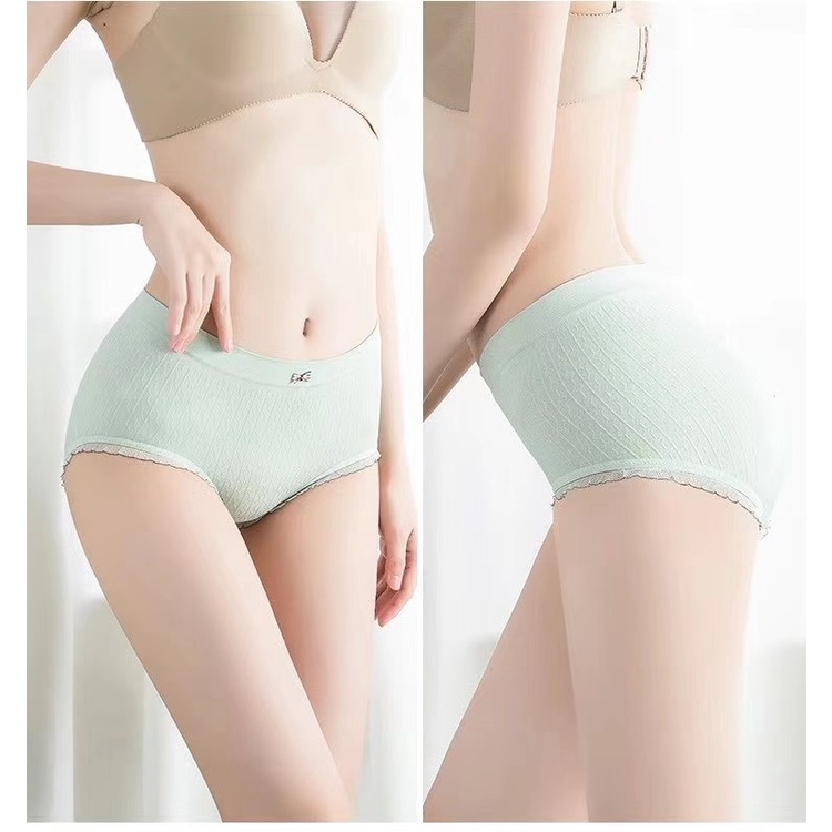 Quần Lót Cotton Lưng Vừa Thoáng Khí Thời Trang Mới Cho Nữ
