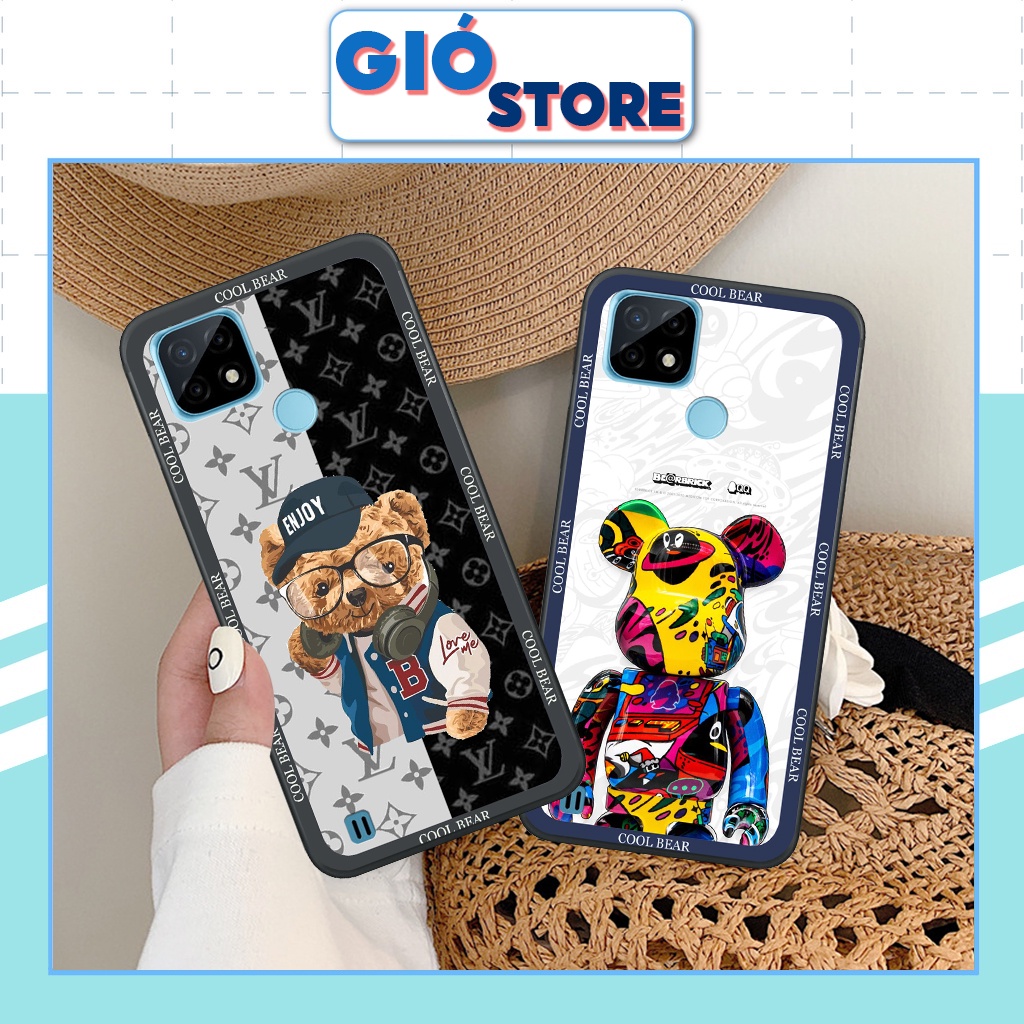 Ốp Lưng REALME C21Y/ C25Y/ C21 bear brick, gấu thời trang cao cấp, ốp lưng chống va đập RẺ BỀN ĐẸP
