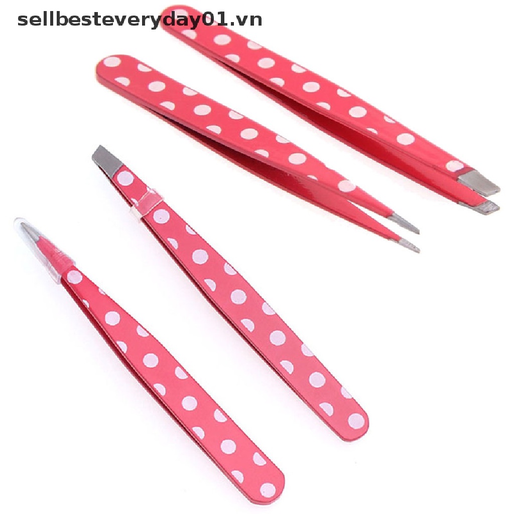 Set 2 Dụng Cụ Tẩy Lông Bằng Thép Không Gỉ Họa Tiết Da Báo / Chấm Bi Dễ Thương