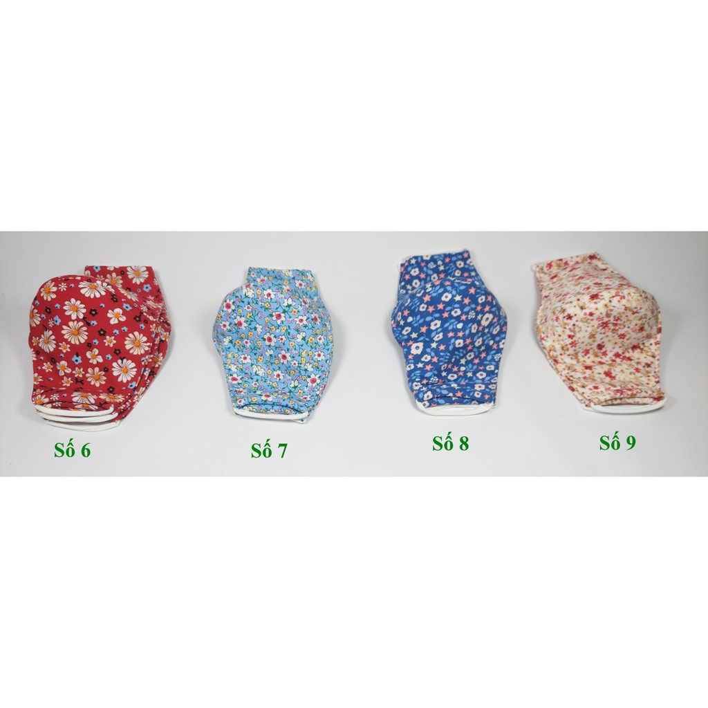 KHẨU TRANG NỮ In hình hoa nhỏ các loại Chất liệu vải mềm Dày 3 lớp Chống nắng Phòng dịch bệnh Lọc không khí ô nhiễm | WebRaoVat - webraovat.net.vn