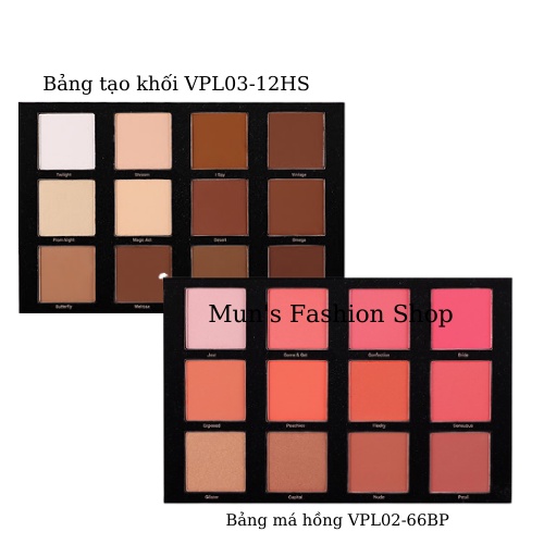 Bảng tạo khối chuyên nghiệp 12 ô Vacosi Pro Studio Contour Highlight &amp; Shading