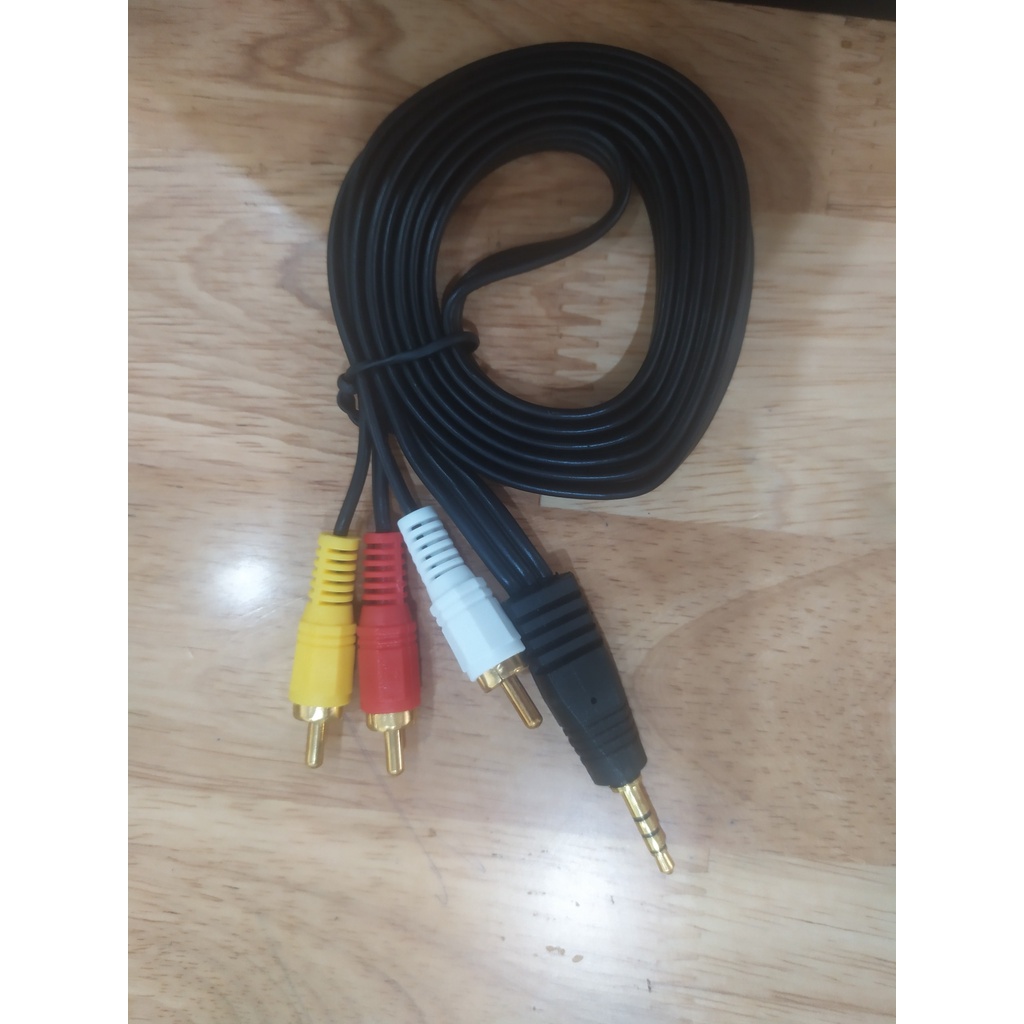 Cáp Chuyển 3.5mm Đực Sang 3 RCA Đực Dài 1.5m