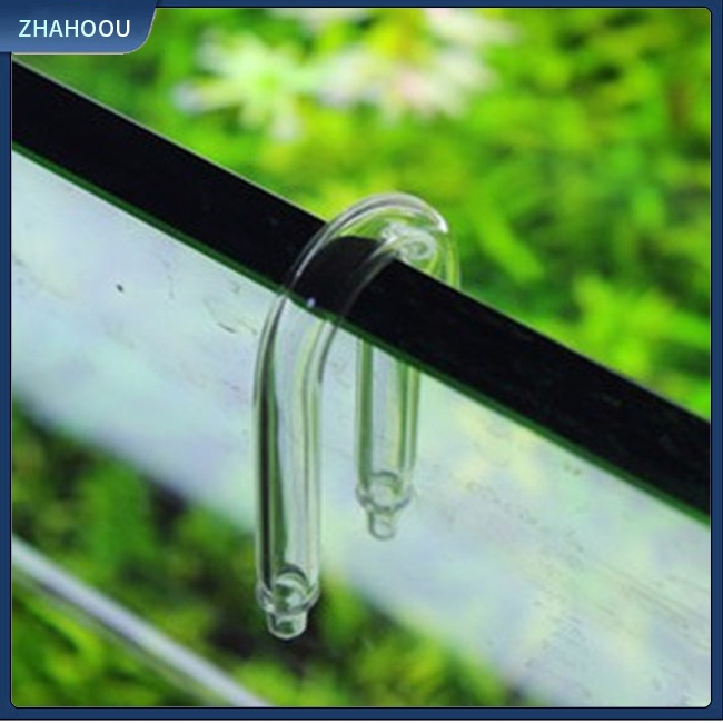 ☃Nhà☃ Đầu Nối Ống Khí Co2 Chữ U Bằng Thủy Tinh Trong Suốt Cho Bể Cá