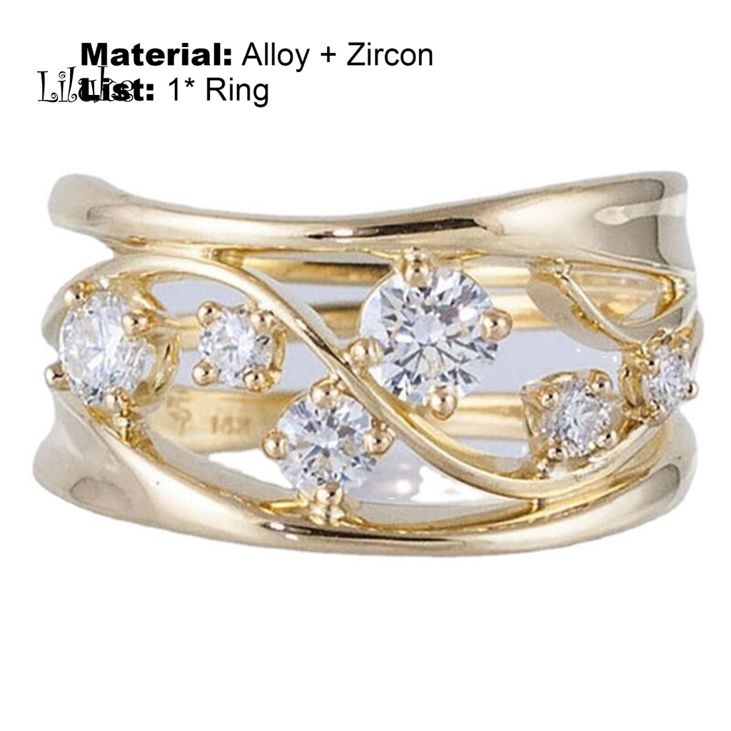 Nhẫn Hợp Kim Đính Đá Zircon Thời Trang Cho Nữ