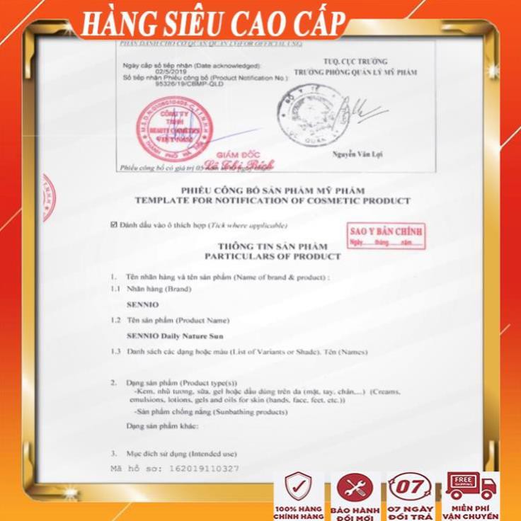 [FreeShip - HÀNG AUTH] Kem chống nắng trắng da kiềm dầu sennio/Kem chống nắng cho da dầu da mụn đa năng cao cấp