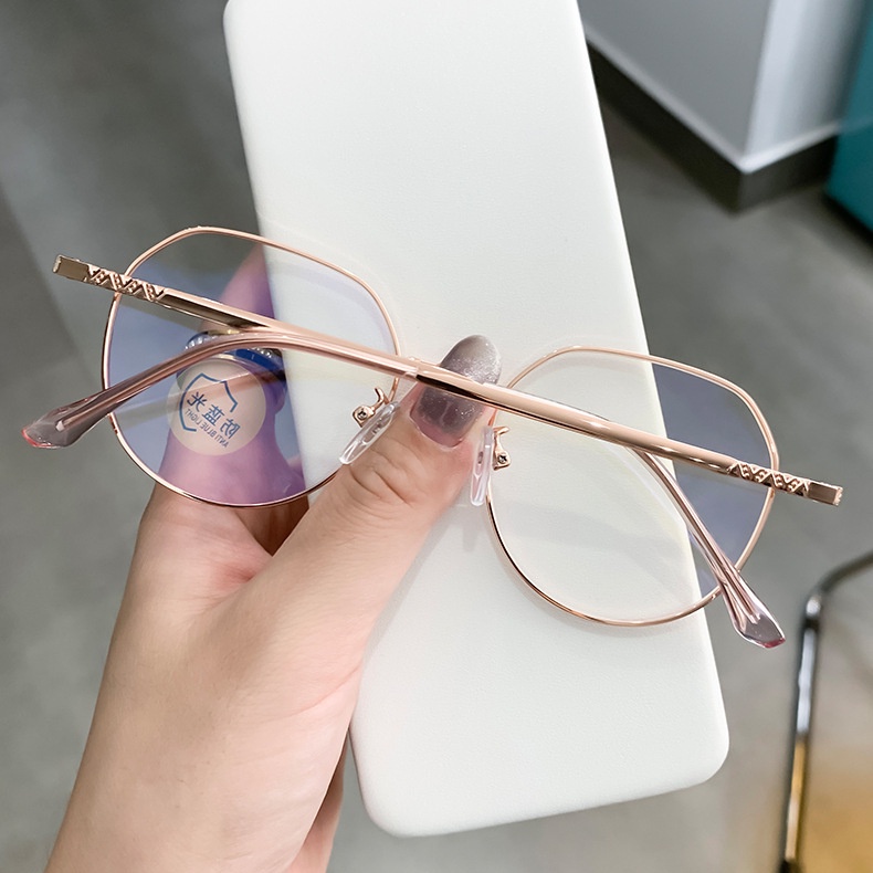 【0-600°Mắt Kính Gọng Kim Loại Chống Bức Xạ Dành Cho Nam Và Nữ