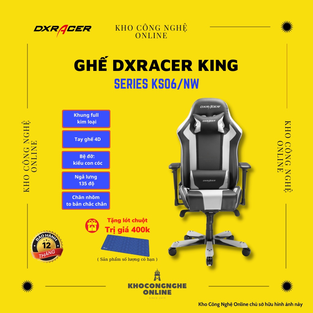 Ghế DXRACER King Series KS06/NW