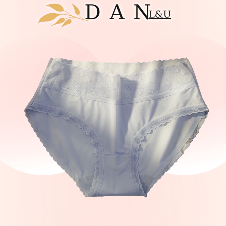 Quần Lót Cotton Mềm Mại Phối Ren Tim Xinh Xắn DAN L&amp;U 9909