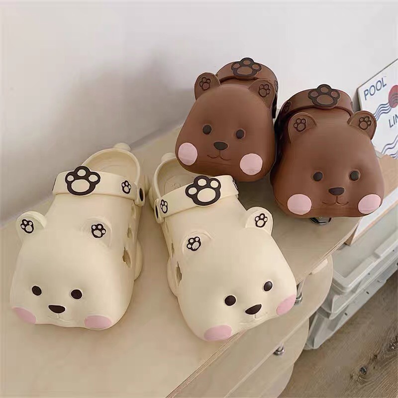 Dép sục cross gấu má hồng dễ thương cute nam nữ 🐻 Mã 14A