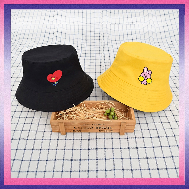 KPOP BTS Printed fisherman hat BT21 Korean version Trendy casual hat